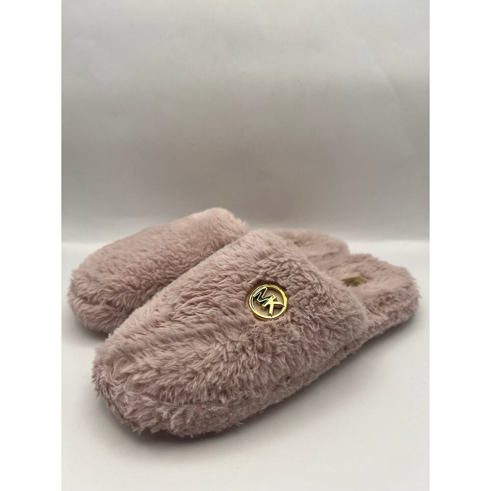 Michael Kors Alexis Faux Fur Pink Slippers Women Size 8 - Picture 4 of 9